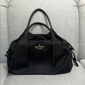 Kate Spade Black Tote Bag with Leather Accents